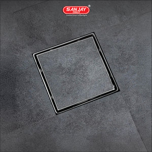 Cleanout Square Marble Drain