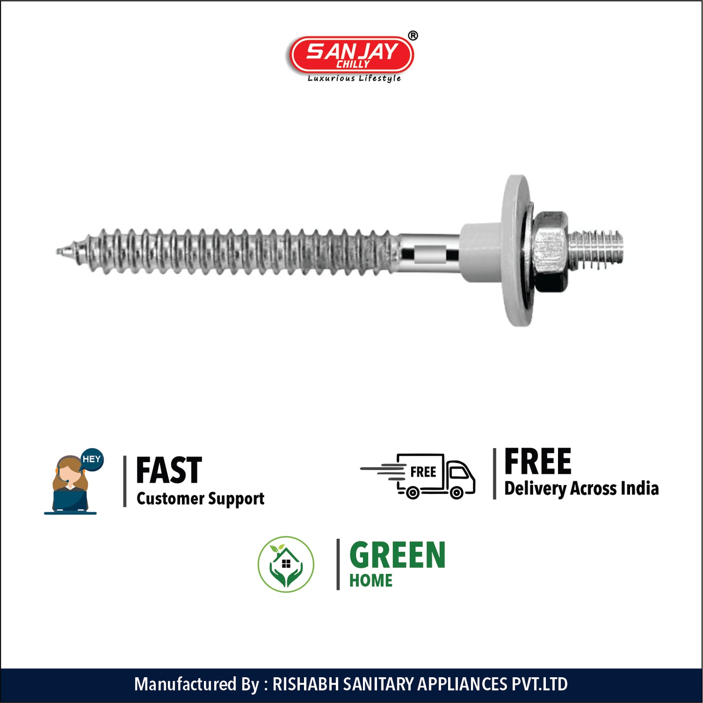 Rack Bolt Screw Type For Wash Basin