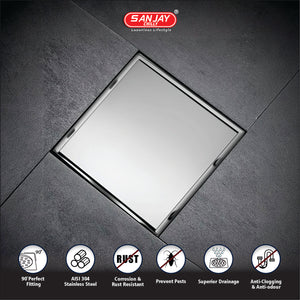 TOF Square Marble Drainer Ivory White
