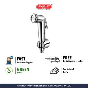 Health Faucet Kent ABS Body Chrome Plated with Brass Fittings SS 304 Hose 1mtr