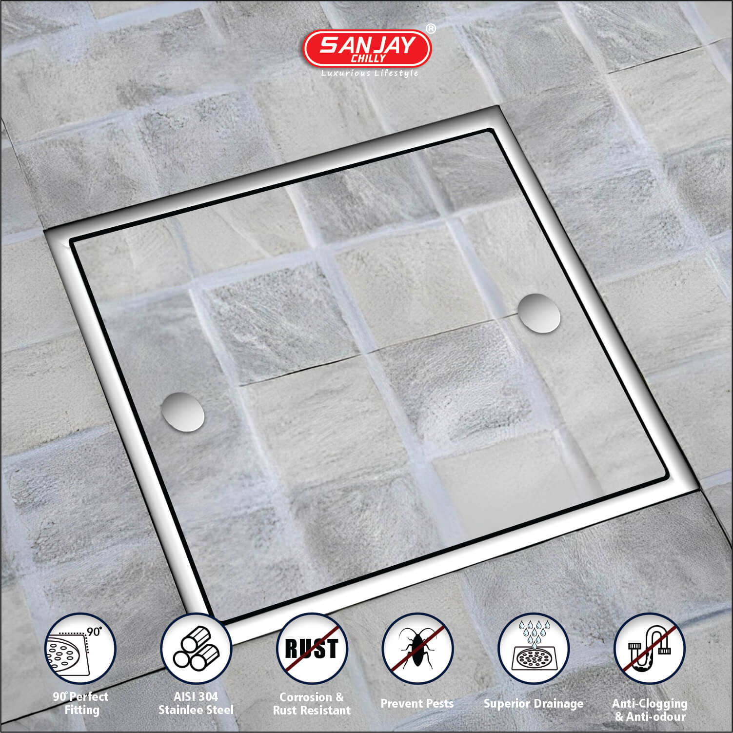 Man Hole Cover Marble Insert
