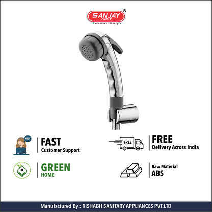 Health Faucet Hangu ABS Body Chrome Plated With Brass Fittings Grey PVC Hose 1mtr