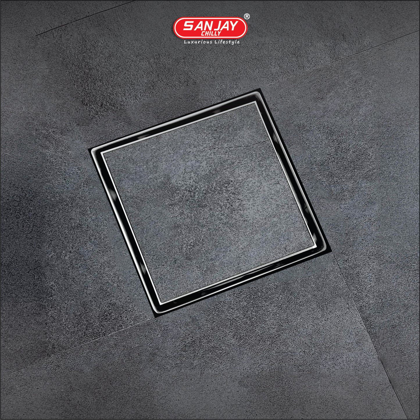 Cleanout Square Marble Drain