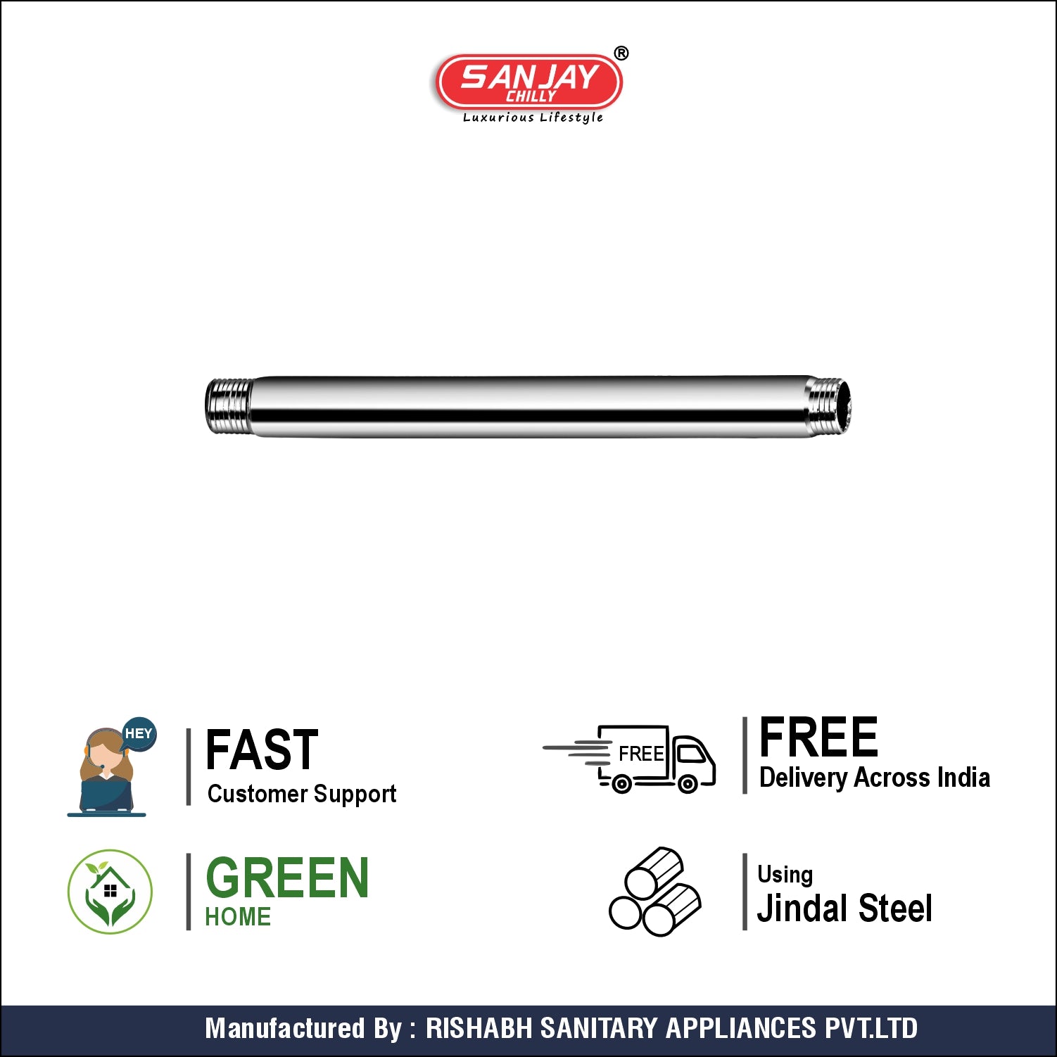 Shower Arm Round Ceiling