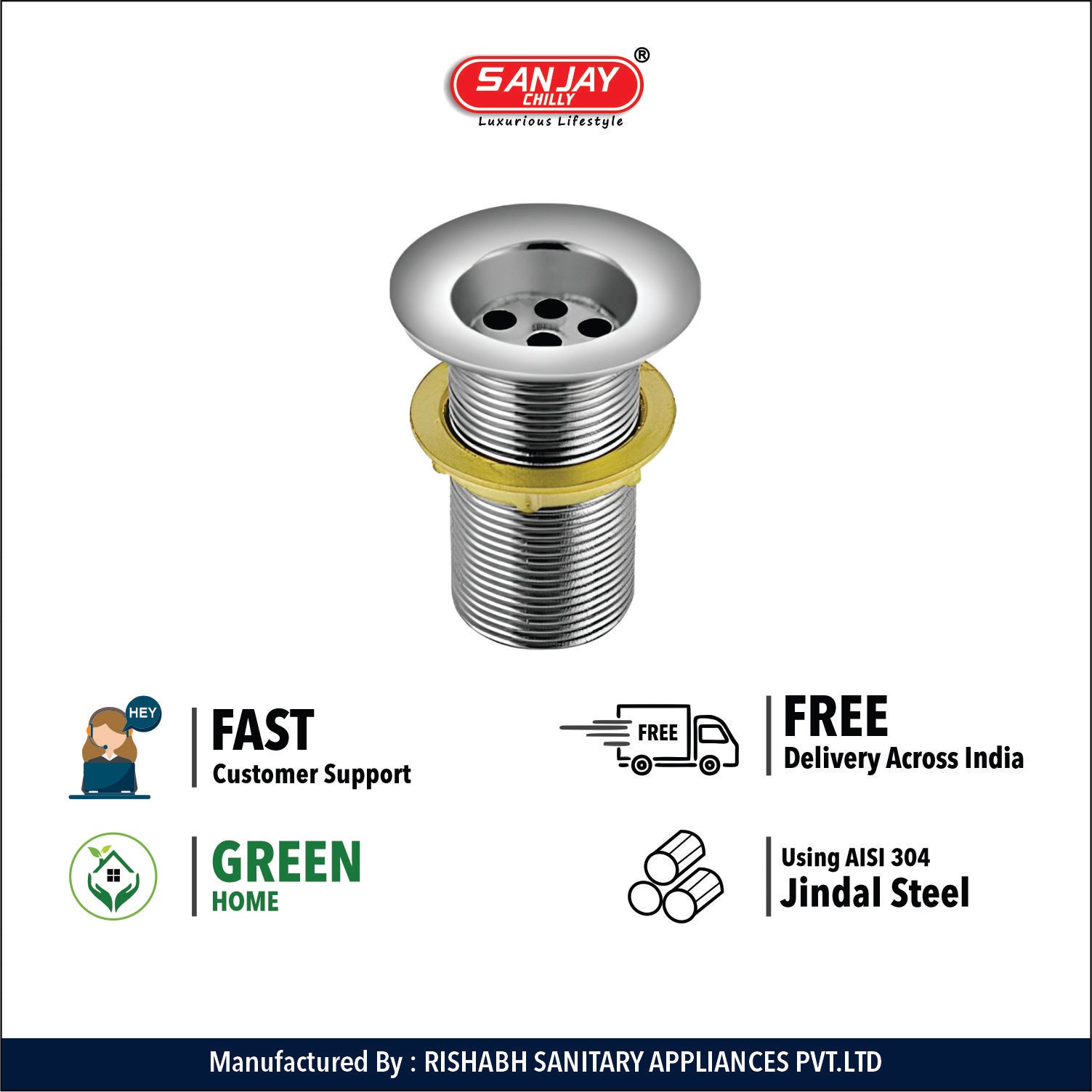 SS Waste Coupling Full Thread