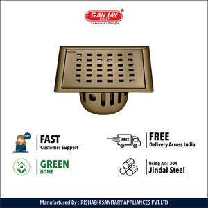 Square Zoom Brushed Bronze