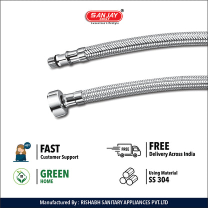 SS Connection Hose For Basin Mixer Pair
