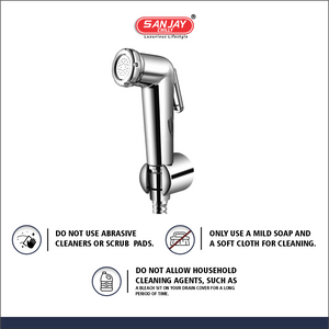 Health Faucet Kent ABS Body Chrome Plated with Brass Fittings SS 304 Hose 1mtr