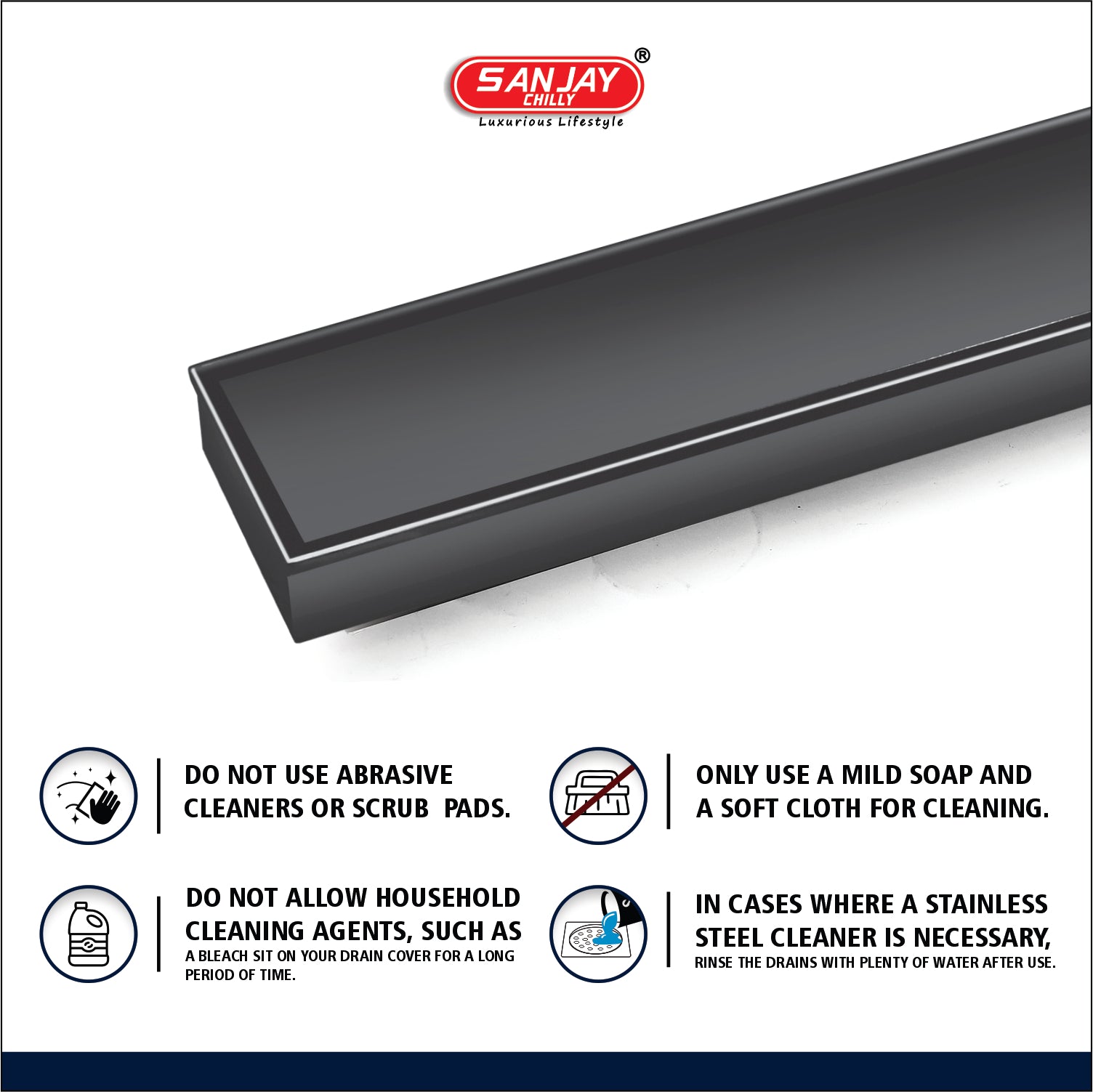Marble Drainer Ultra Black