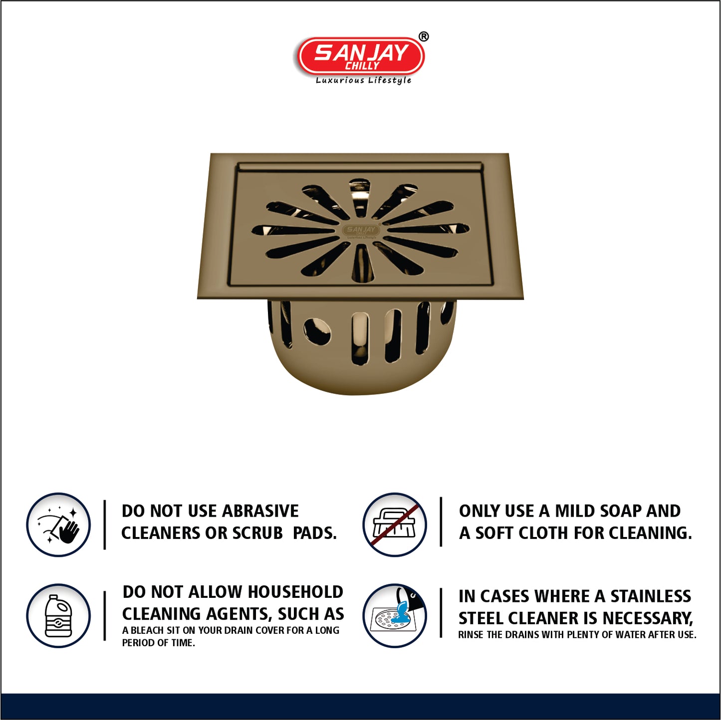 Square Ezee Brushed Bronze