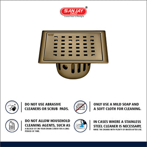 Square Zoom Brushed Bronze