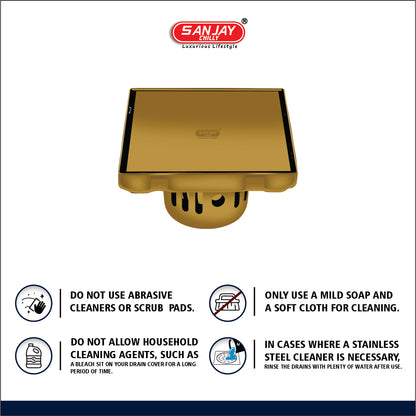 Square Marble Drainer Pure Gold
