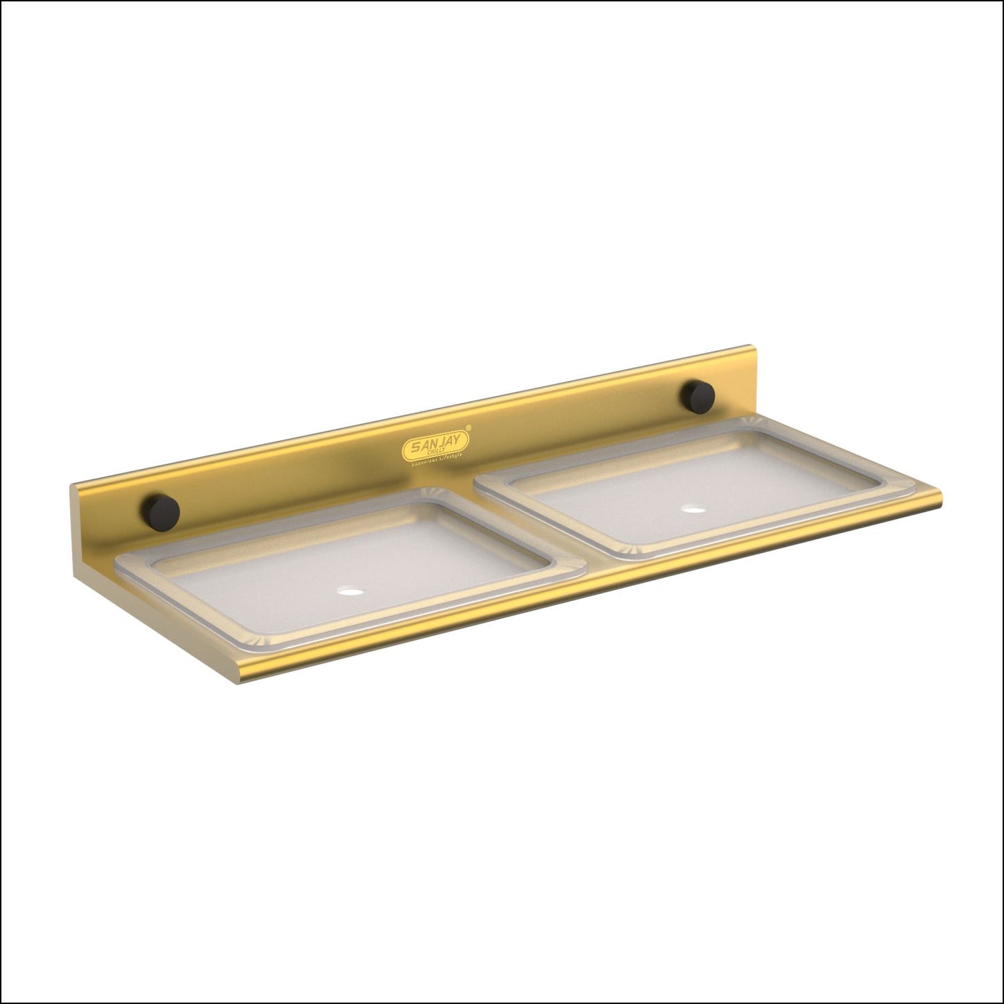 Dual Soap Dish French Gold
