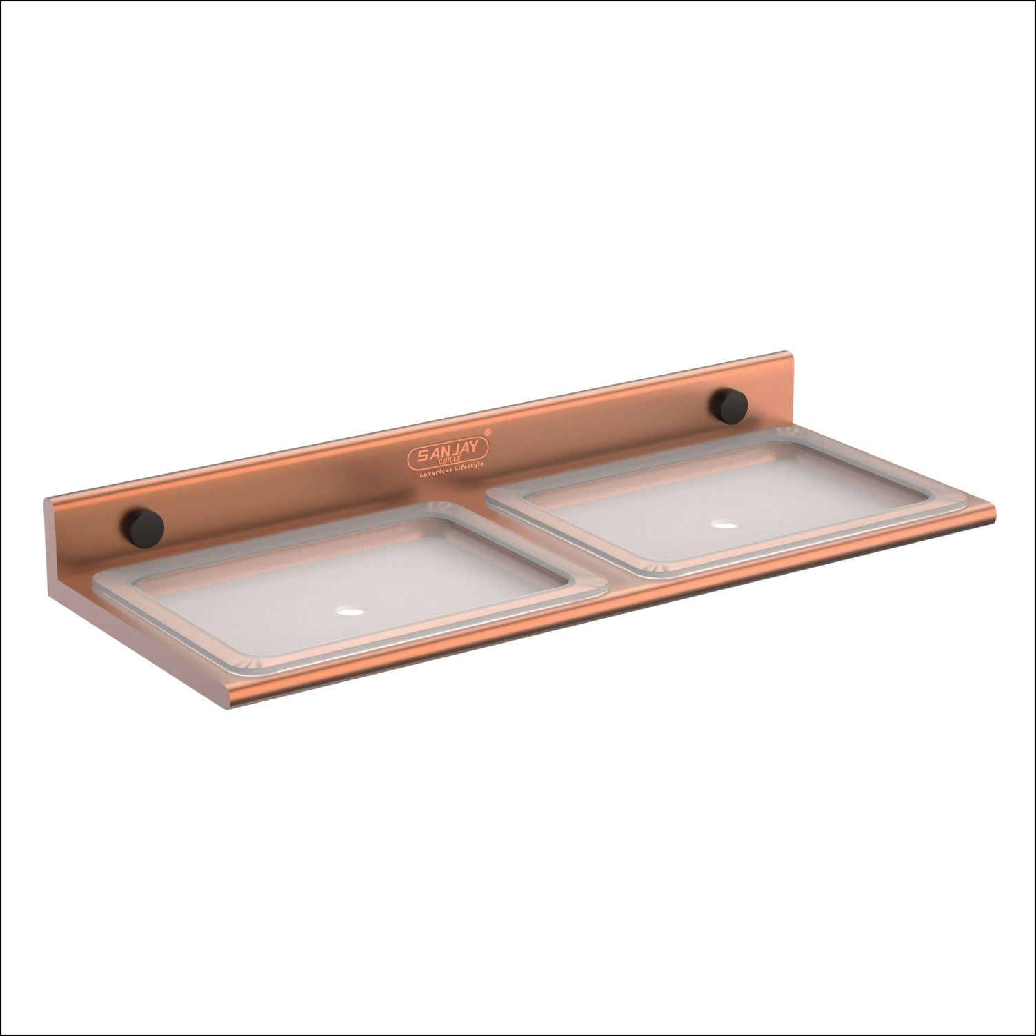 Dual Soap Dish Rose Gold