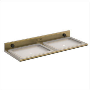 Dual Soap Dish Brushed Bronze