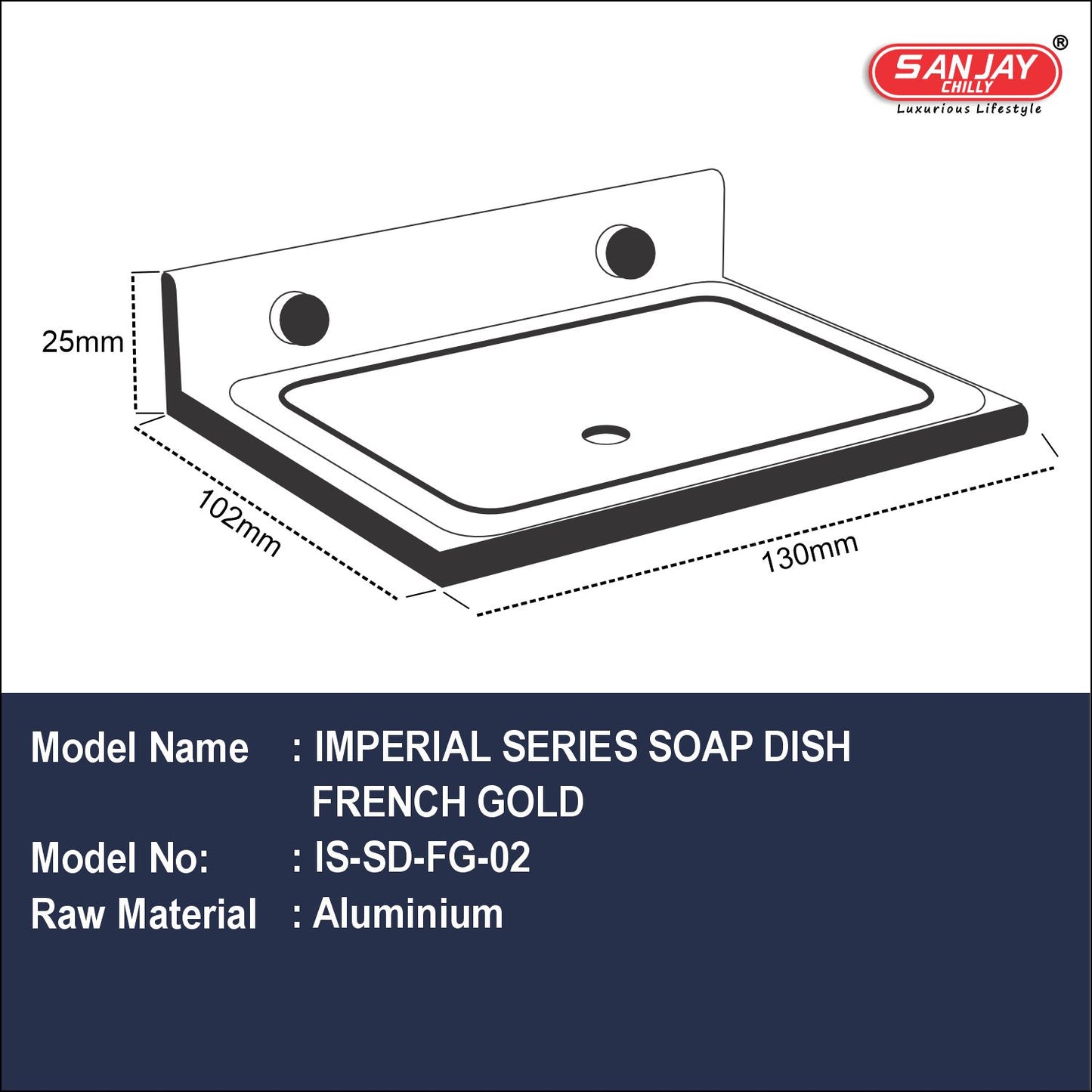 Soap Dish French Gold