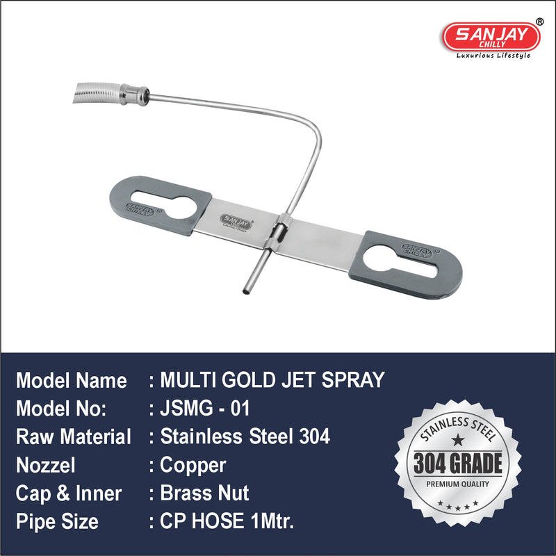 Multi Gold Jet Spray CP Hole 1 mtr
