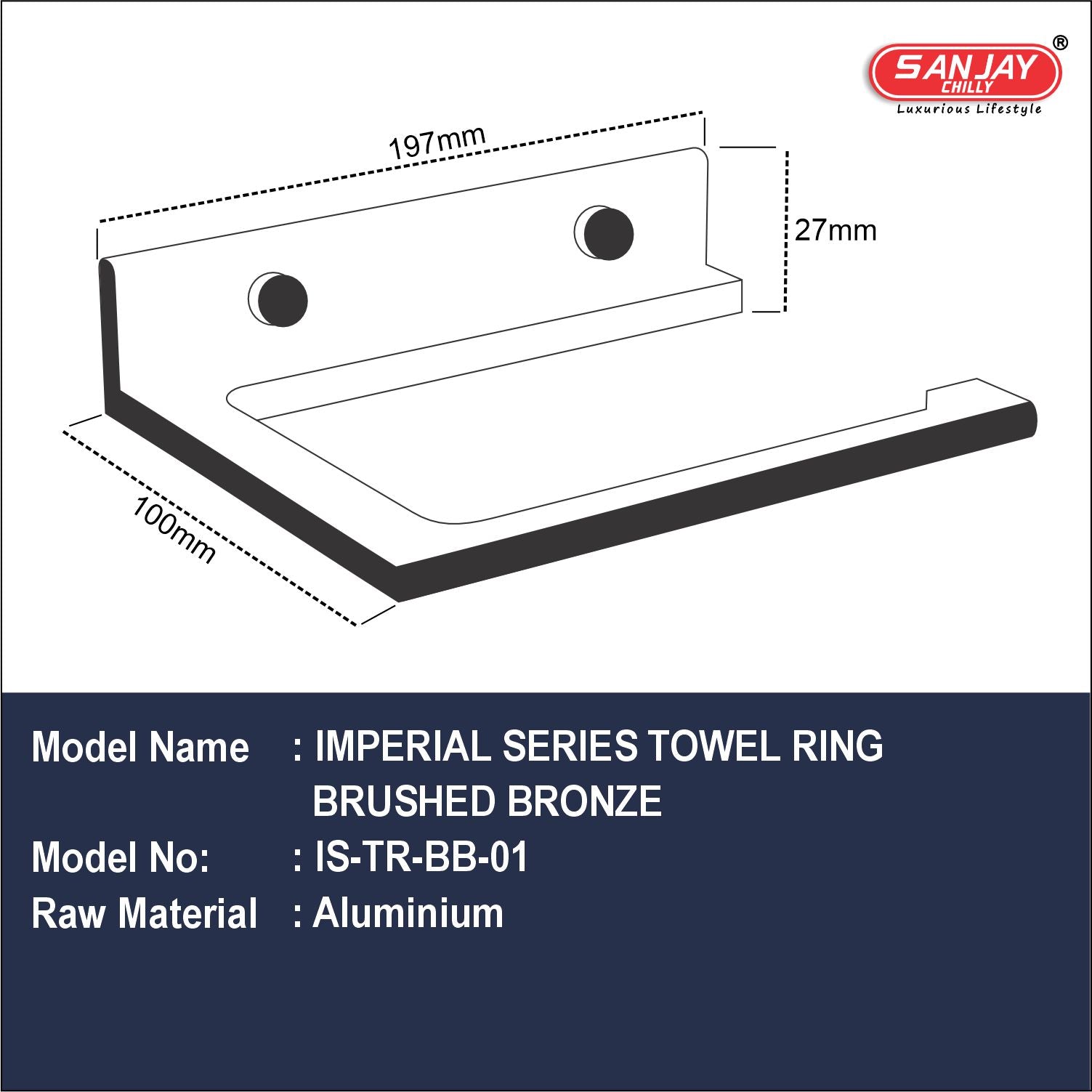 Towel Ring Brushed Bronze