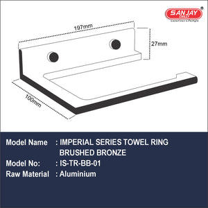 Towel Ring Brushed Bronze