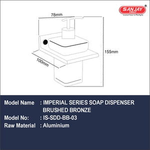 Soap Dispenser Brushed Bronze