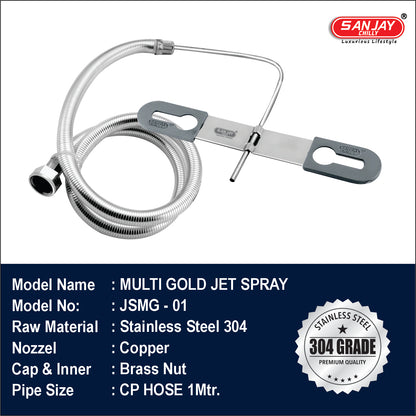 Multi Gold Jet Spray CP Hose 1 mtr