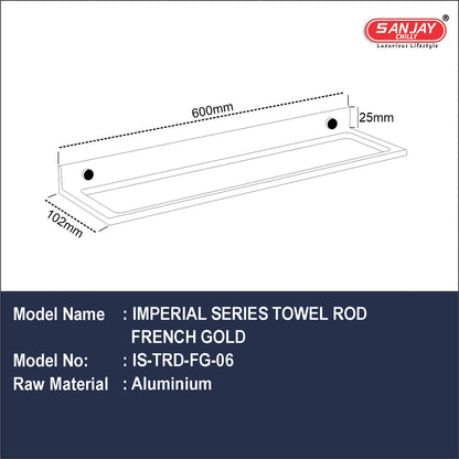 Towel Rod French Gold