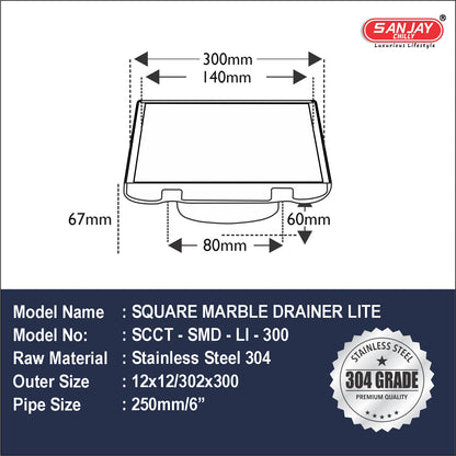 Square Marble Drainer Lite