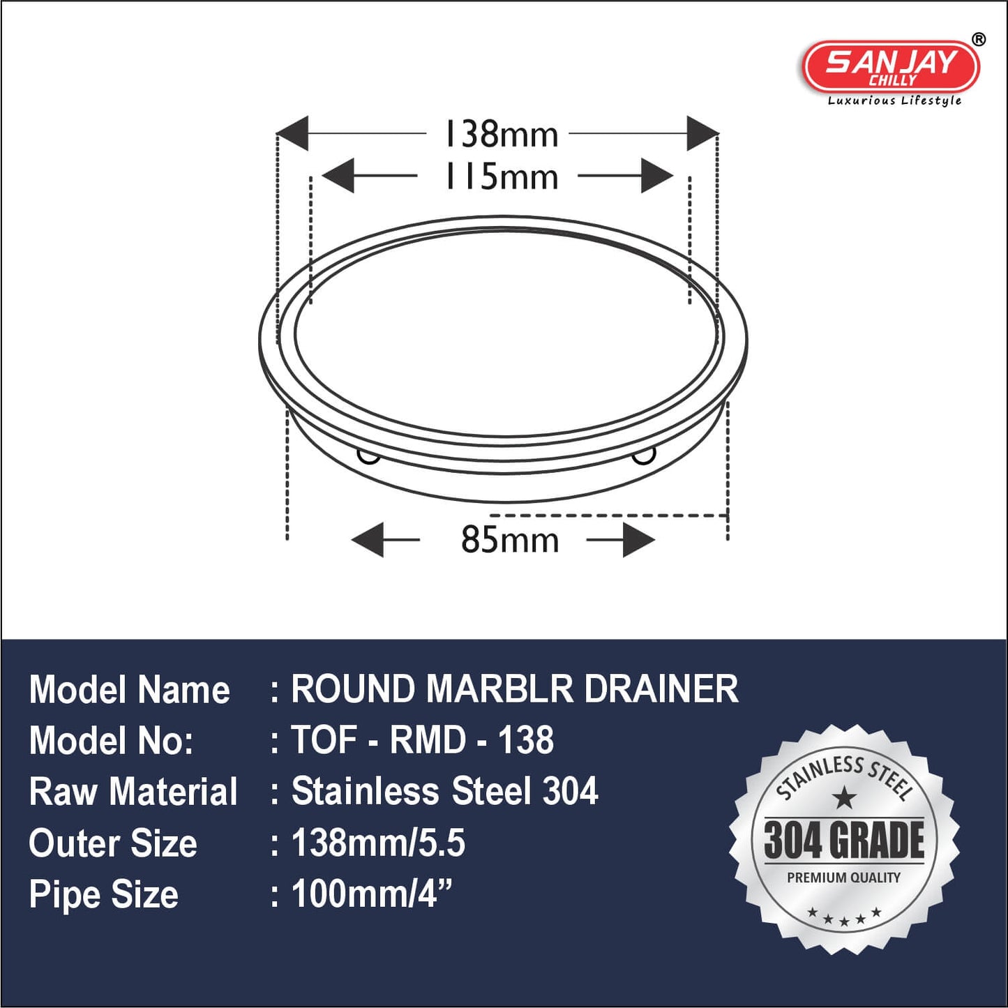 Round Marble Drainer
