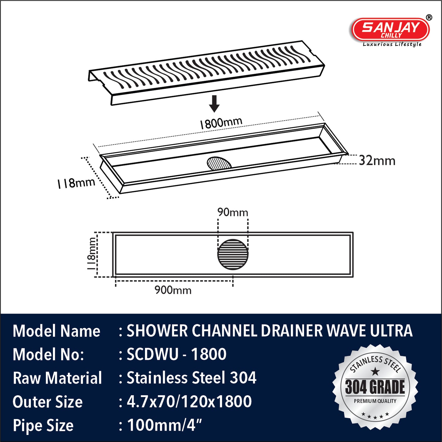 Shower Channel Wave Ultra