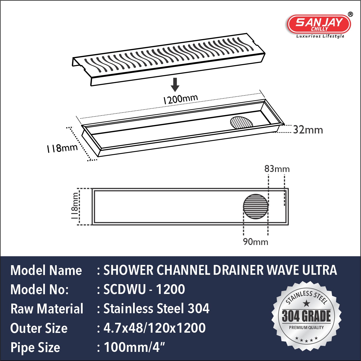 Shower Channel Wave Ultra