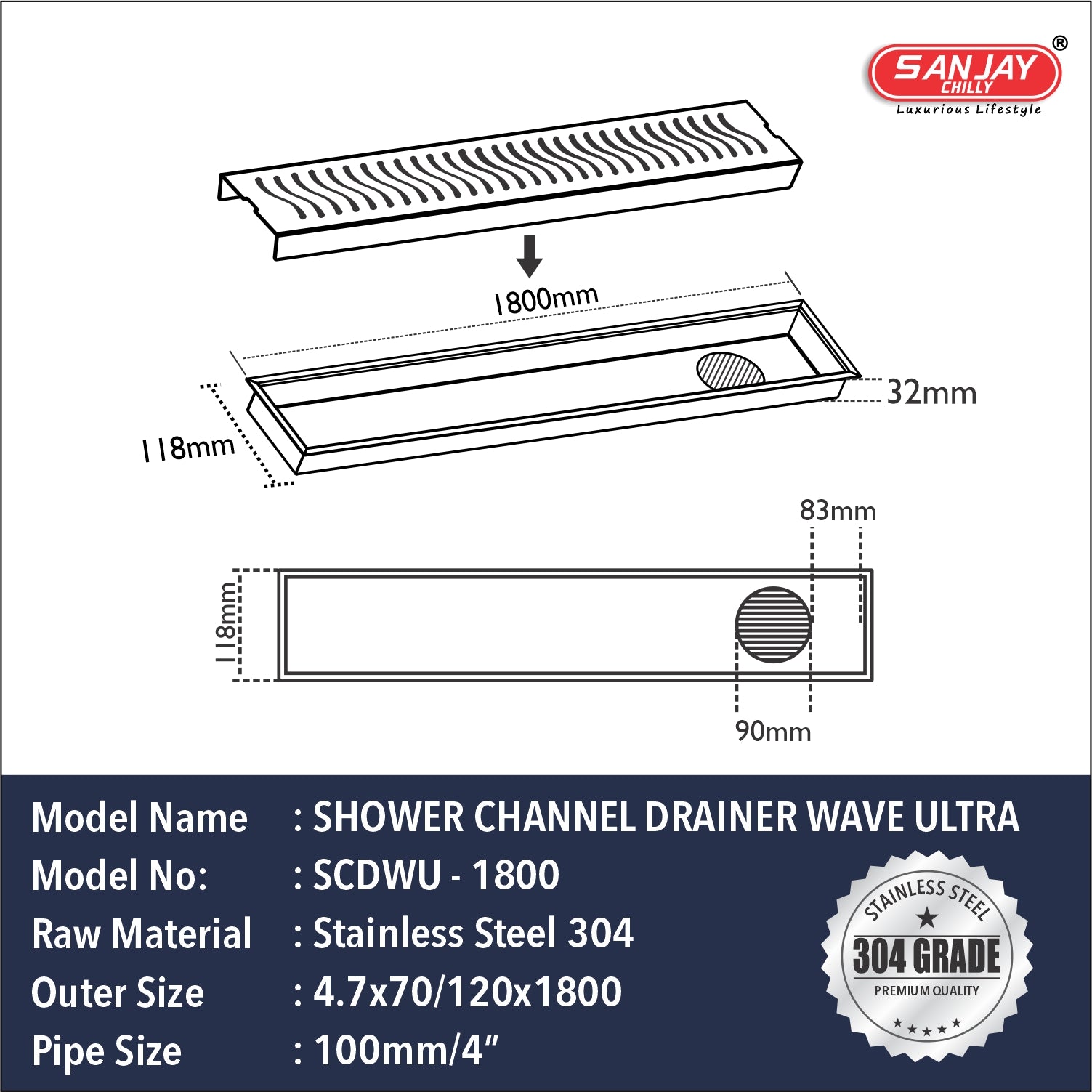 Shower Channel Wave Ultra