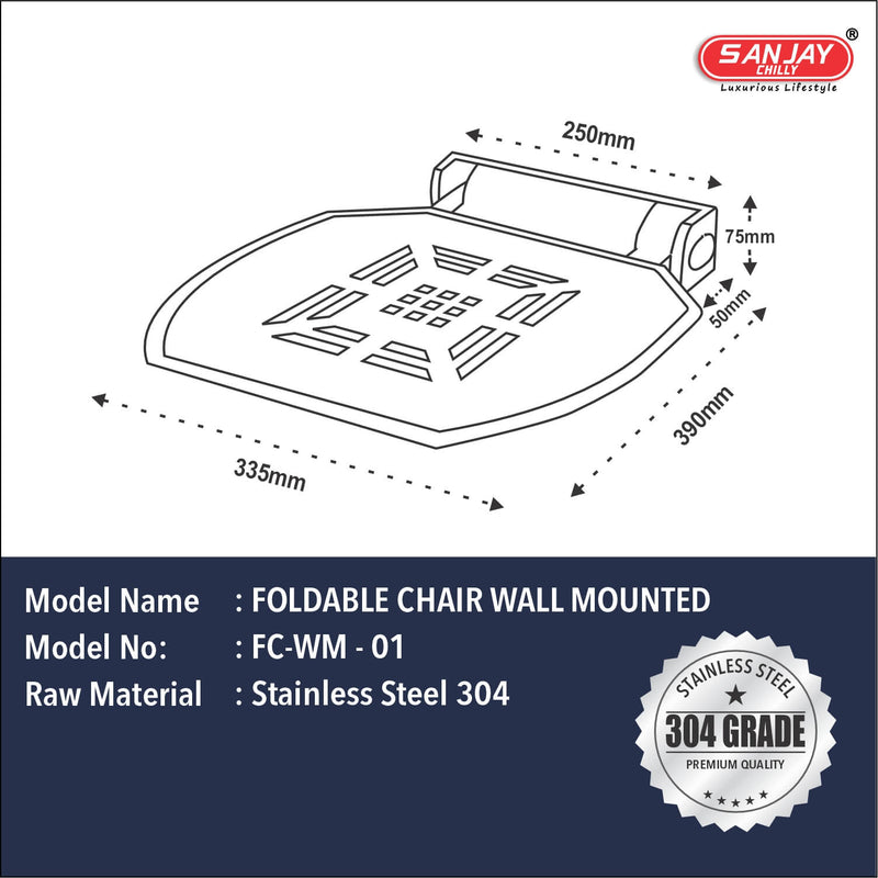 Foldable Chair (Wall Mounted )