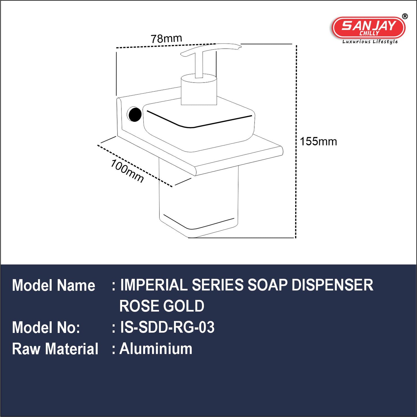 Sope Dispenser Rose Gold