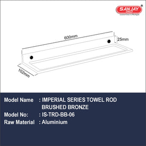Towel Rod Brushed Bronze
