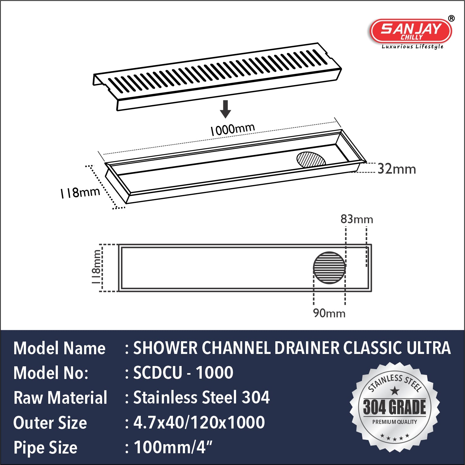 Shower Channel Classic Ultra