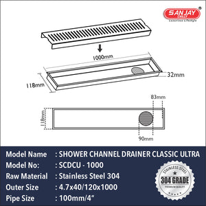 Shower Channel Classic Ultra