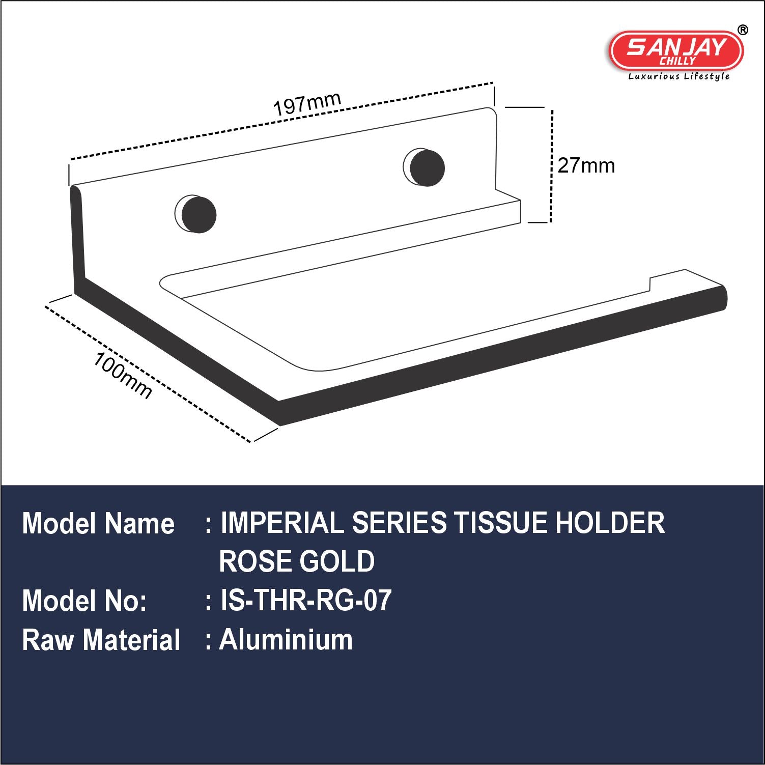 Tissue Holder Rose Gold