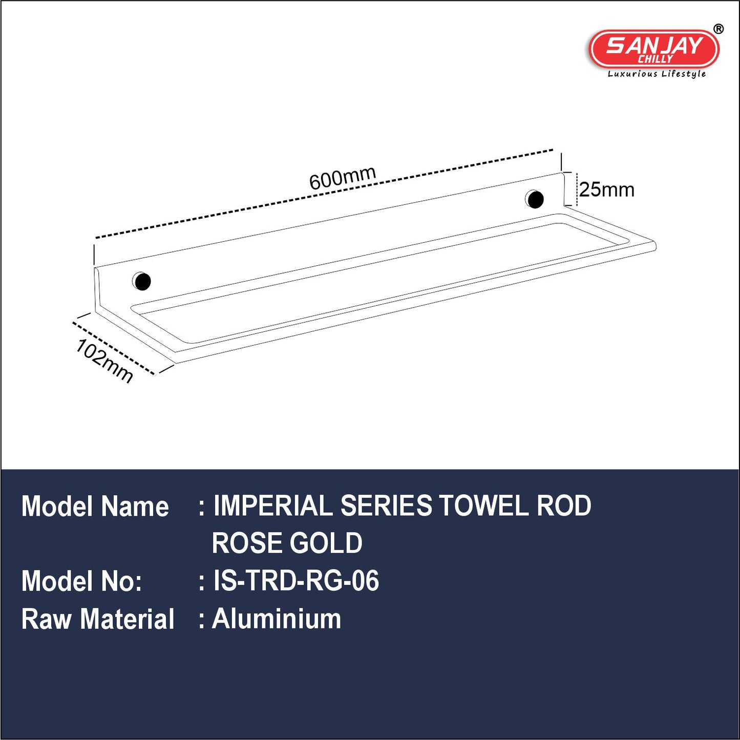 Towel Rod Rose Gold