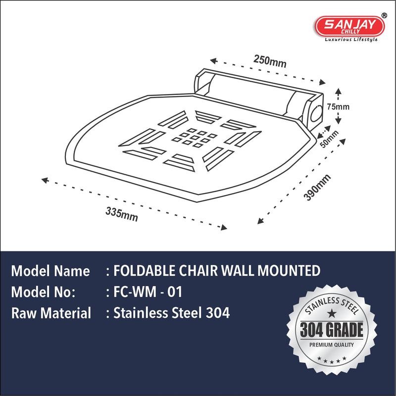 Foldable Chair (Wall Mounted )