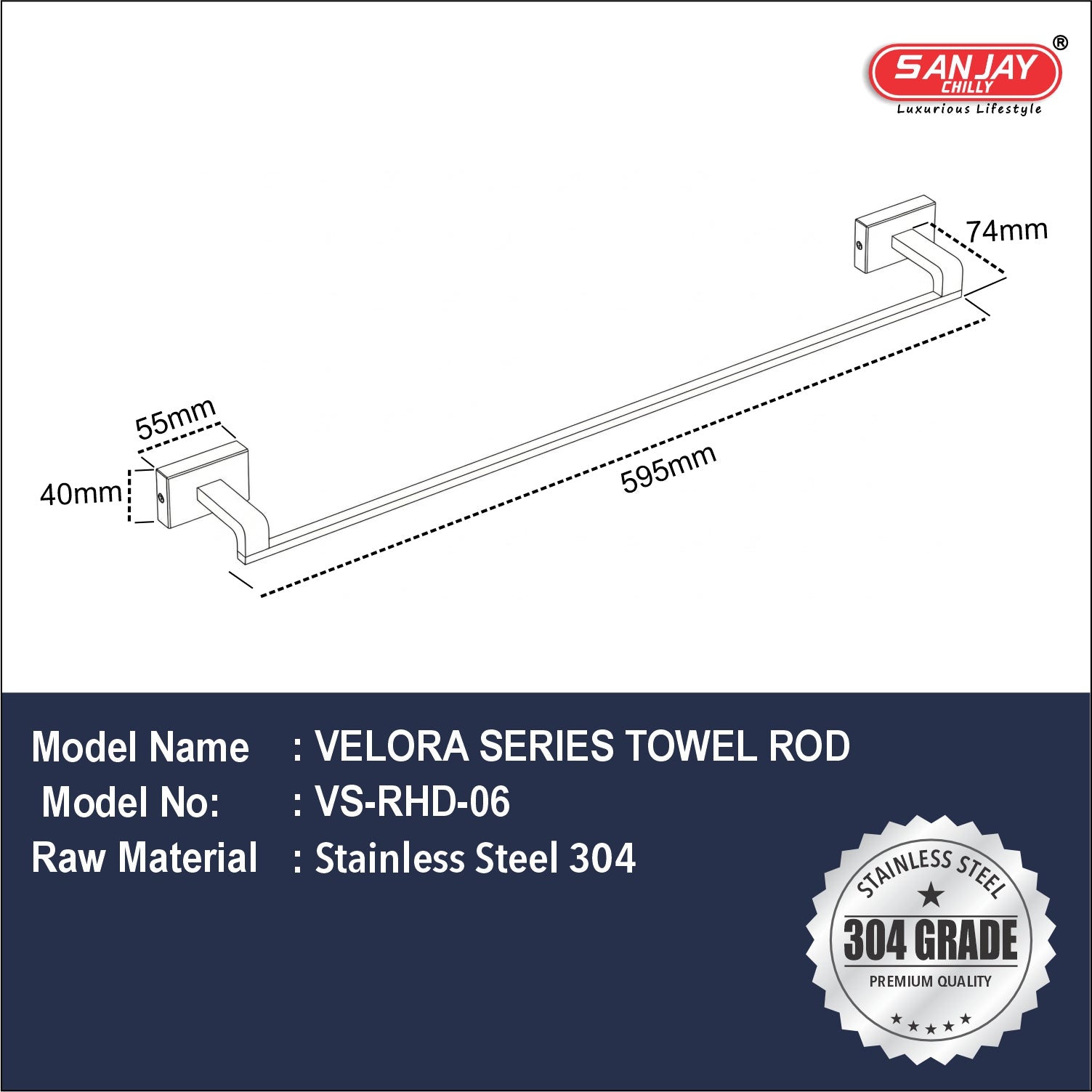 Towel Rod Velora