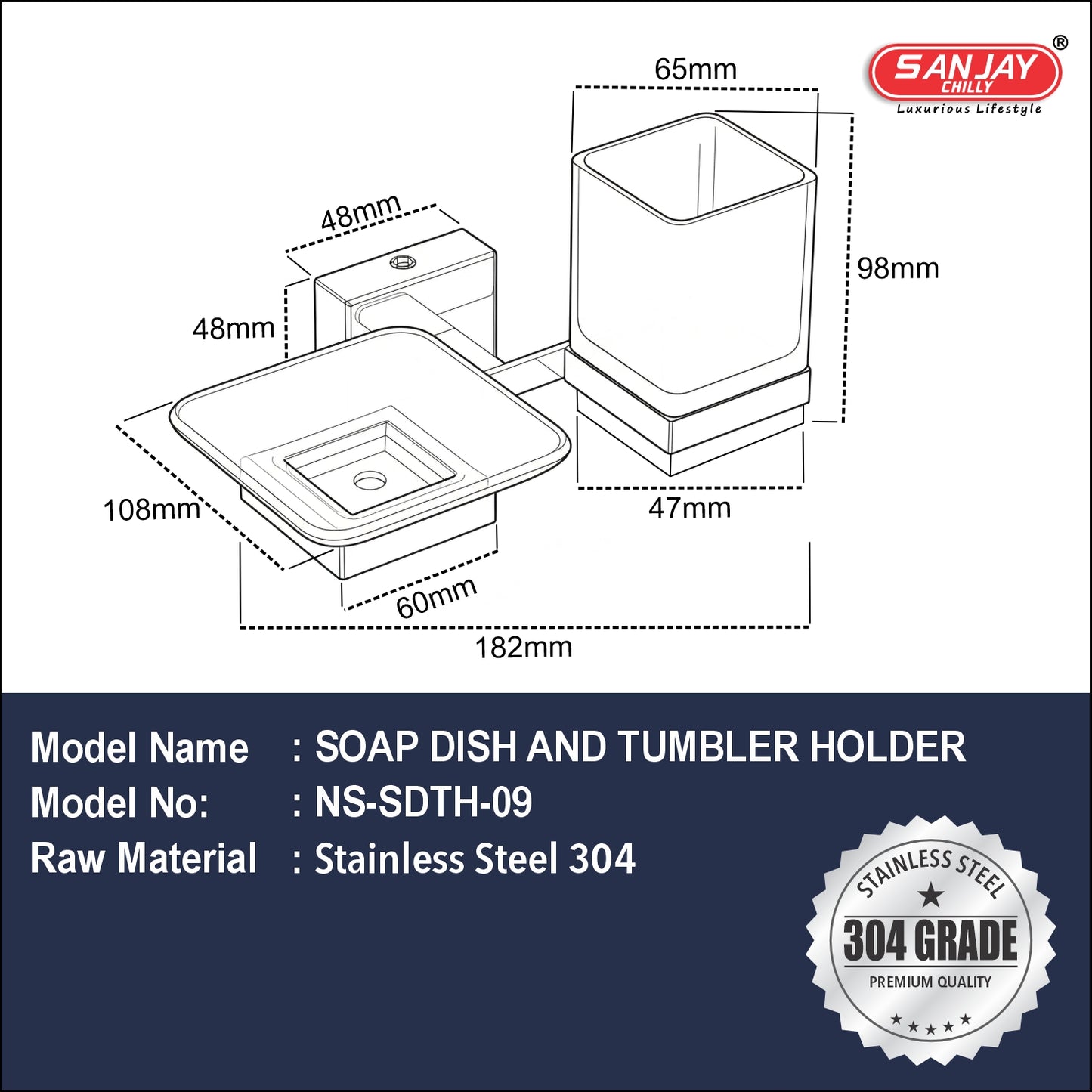 Soap Dish & Tumbler Holder Nexa