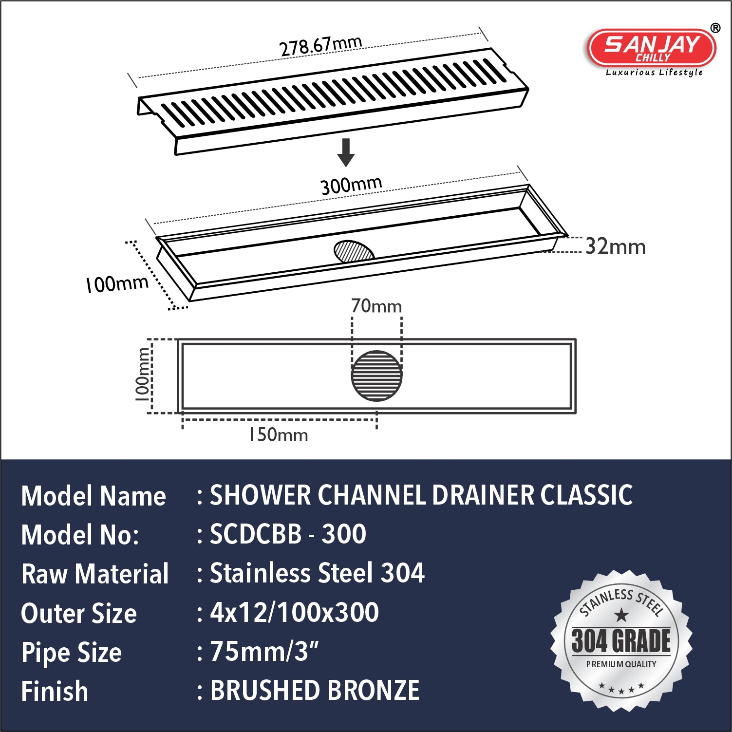 Classic Brushed Bronze