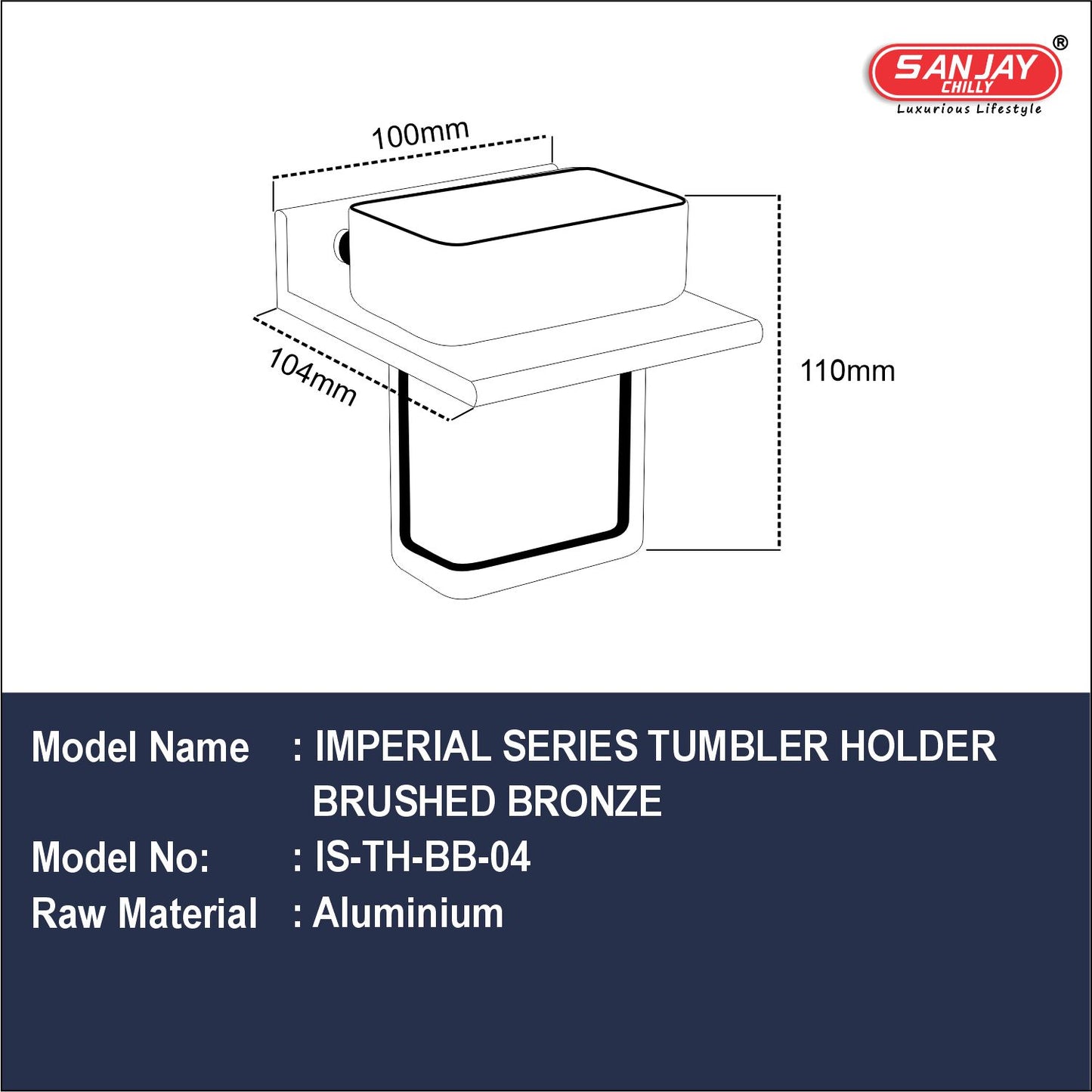 Tumbler Holder Brushed Bronze