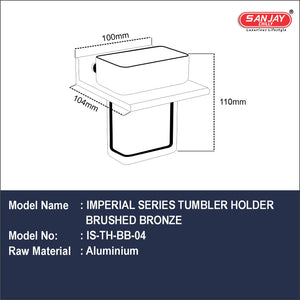 Tumbler Holder Brushed Bronze