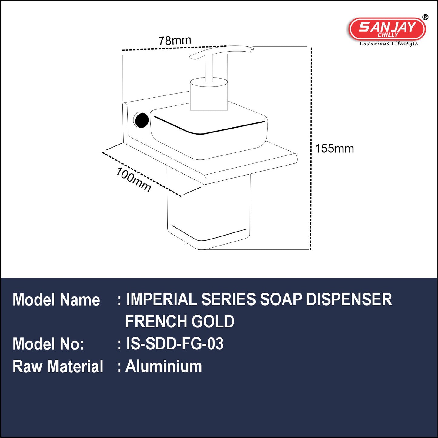 Soap Dispenser French Gold