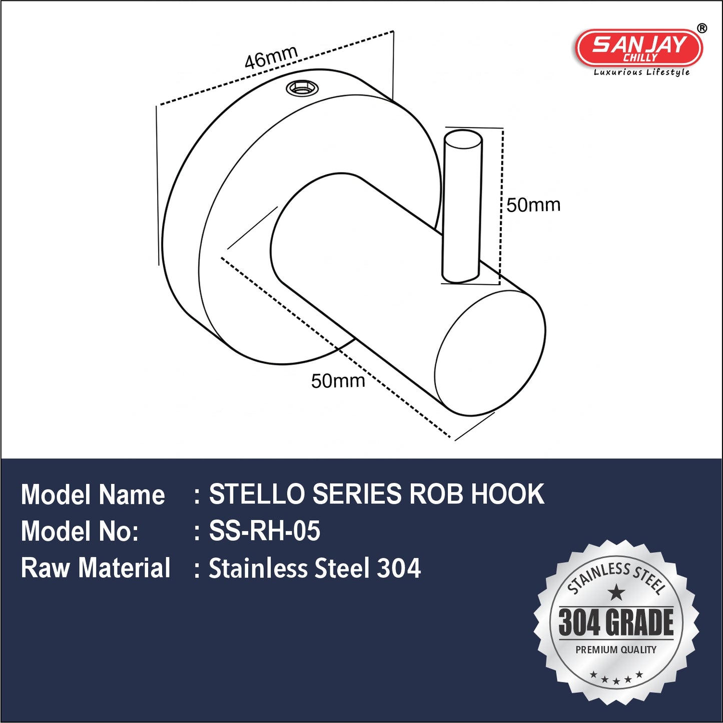Robe Hook Stello