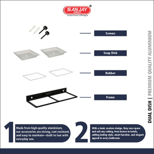 Dual Soap Dish Ultra Black