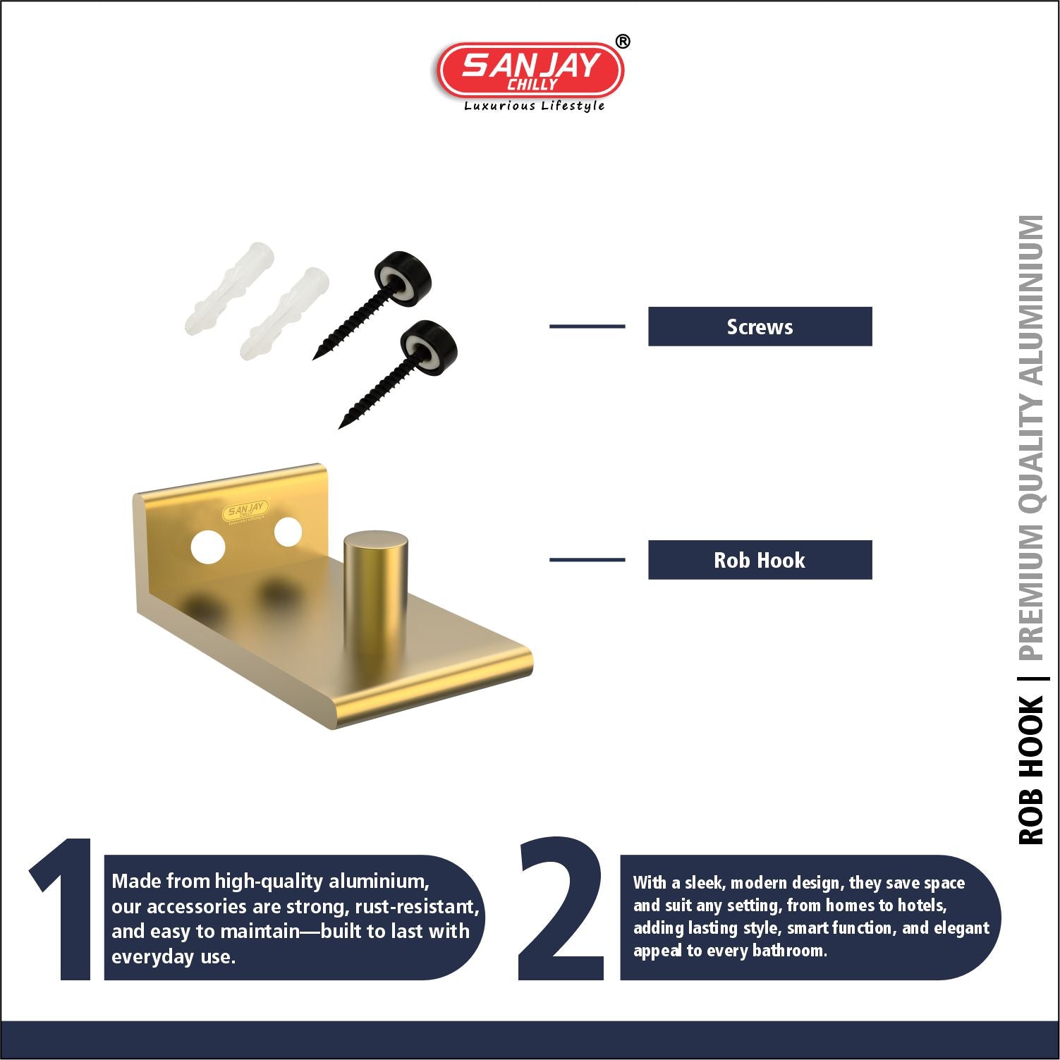 Robe Hook French Gold