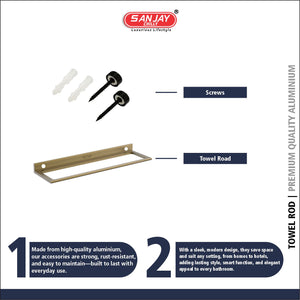 Towel Rod Brushed Bronze