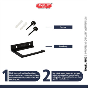 Towel Ring Ultra Black